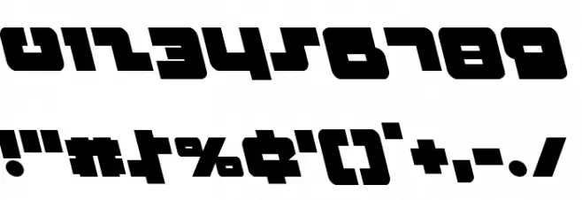 Boomstick Leftalic Font OTHER CHARS