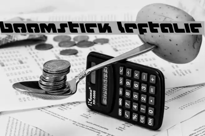 Boomstick Leftalic Font examples