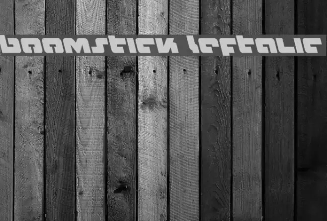 Boomstick Leftalic Font examples