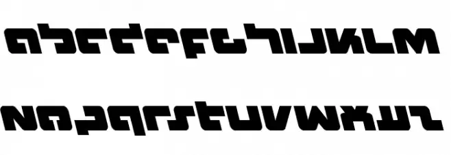 Boomstick Leftalic Font LOWERCASE