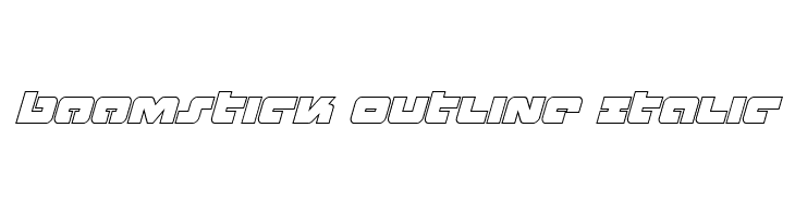 Boomstick Outline Italic  baixar fontes gratis