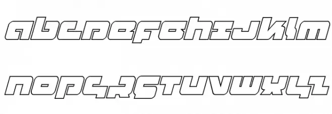 Boomstick Outline Italic Polices MAJUSCULES