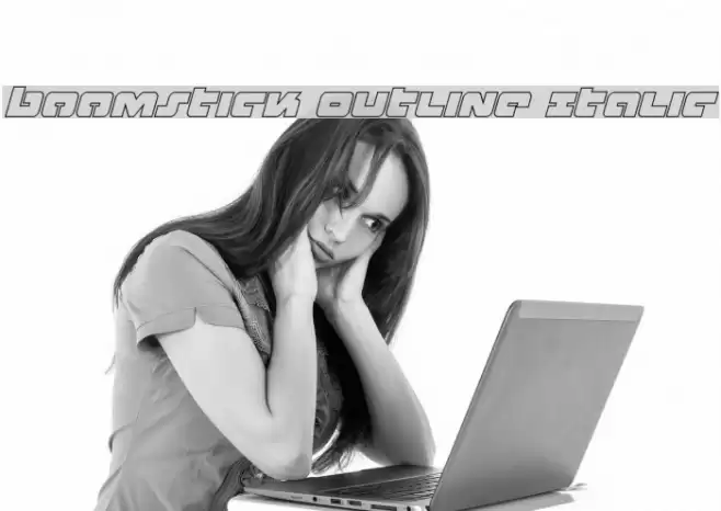 Boomstick Outline Italic Font examples