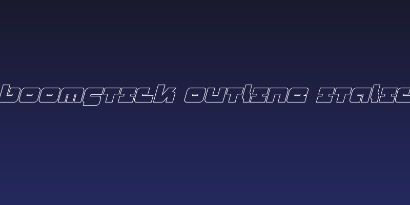 Boomstick Outline Italic Social Header