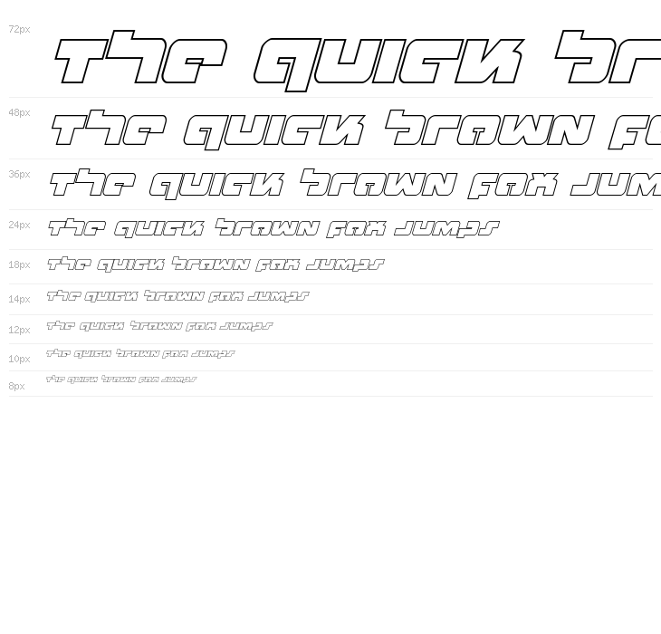 Boomstick Outline Italic Waterfall