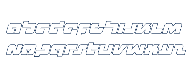 Boomstick Outline Italic Lowercase