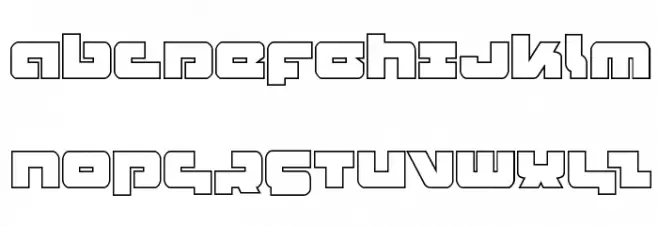 Boomstick Outline Шрифта ВЕРХНИЙ
