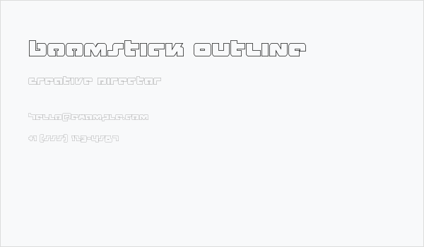 Boomstick Outline Business Card