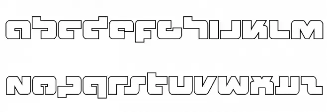 Boomstick Outline Font LOWERCASE