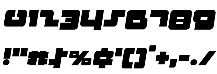 Boomstick Semi-Italic Font OTHER CHARS
