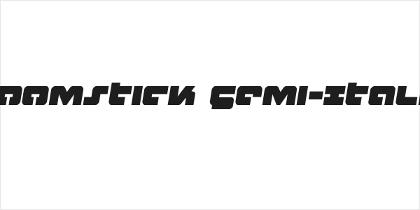 Boomstick Semi-Italic Logo