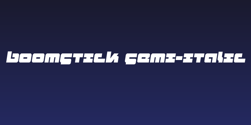 Boomstick Semi-Italic Social Header