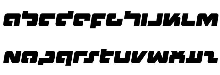 Boomstick Semi-Italic Font LOWERCASE