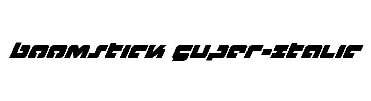 Boomstick Super-Italic  Free Fonts Download