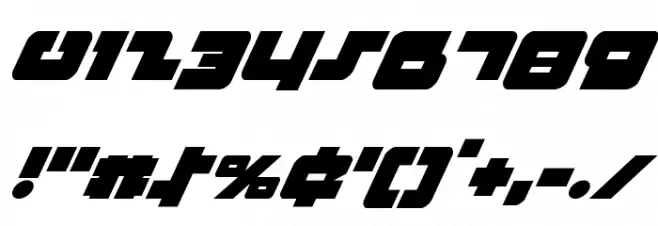 Boomstick Super-Italic Font OTHER CHARS