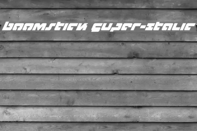 Boomstick Super-Italic Font examples