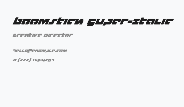 Boomstick Super-Italic Business Card