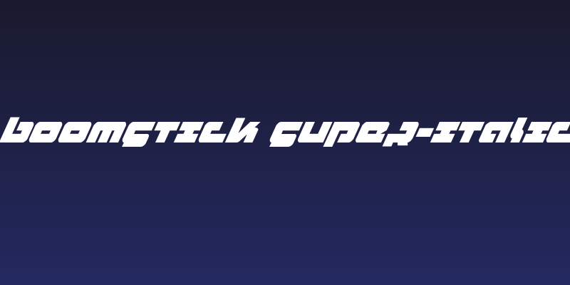 Boomstick Super-Italic Social Header