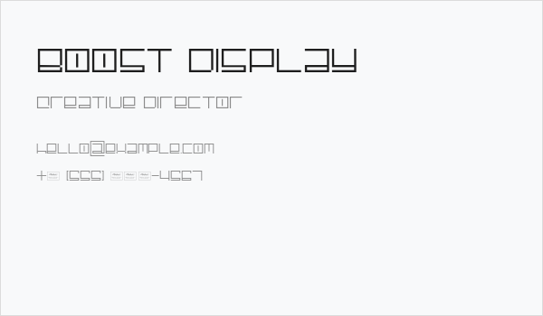 Boost Display Business Card