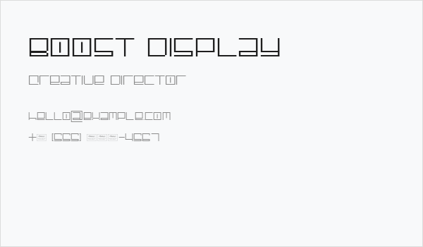 Boost Display Business Card