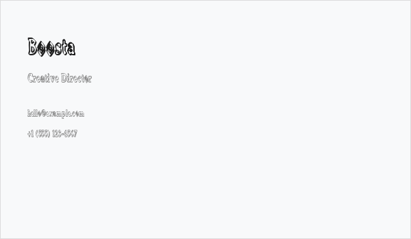 Boosta Business Card