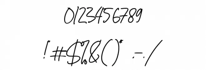Boostard Signature Font OTHER CHARS