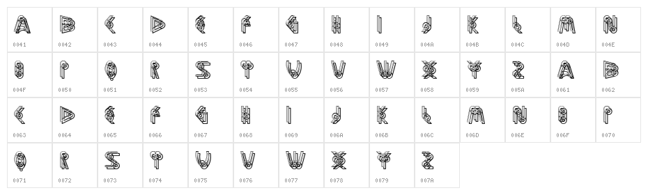 Booster Regular Character Map