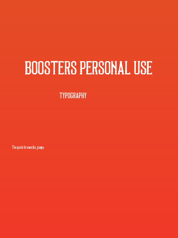 Boosters Personal Use Poster