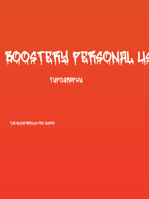 Boostery Personal Use Poster