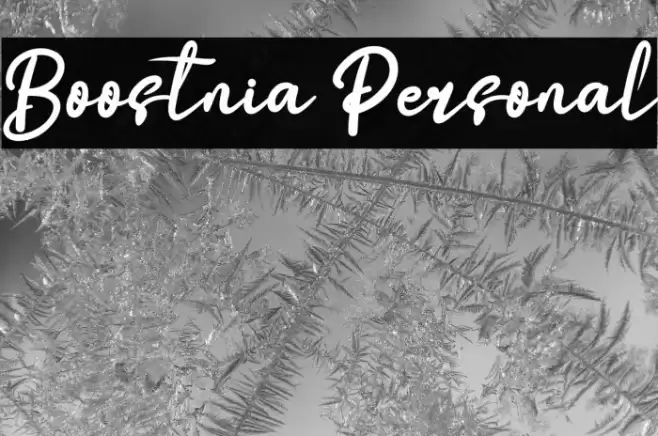 Boostnia Personal Font examples