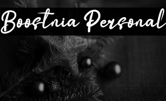 Boostnia Personal Font examples