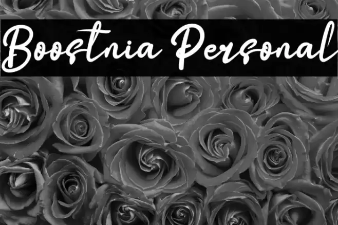 Boostnia Personal Font examples