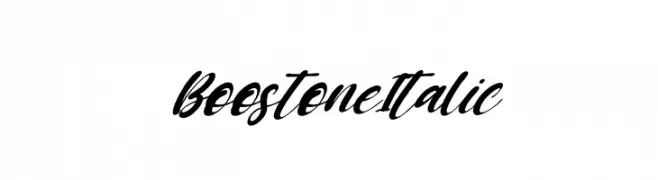 Boostone Italic  Скачать бесплатные шрифты