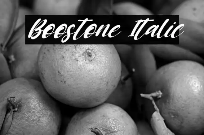 Boostone Italic Example 1