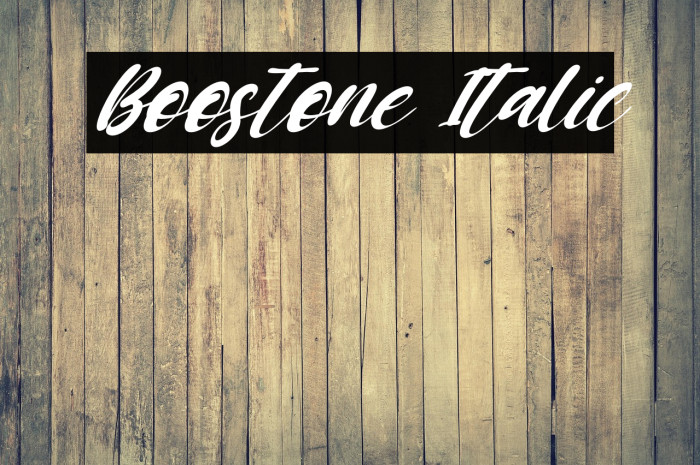 Boostone Italic Example 2