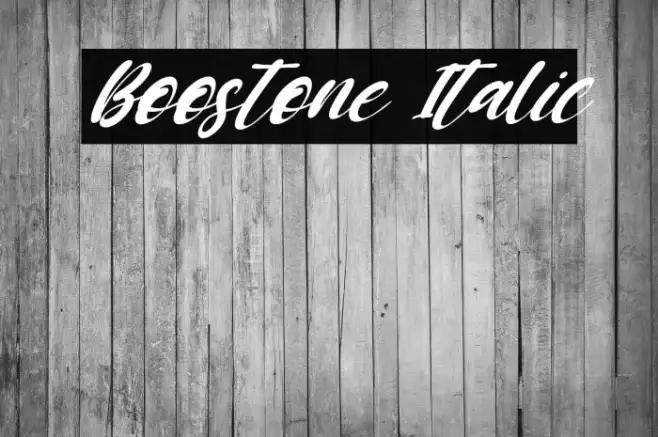 Boostone Italic Example 2