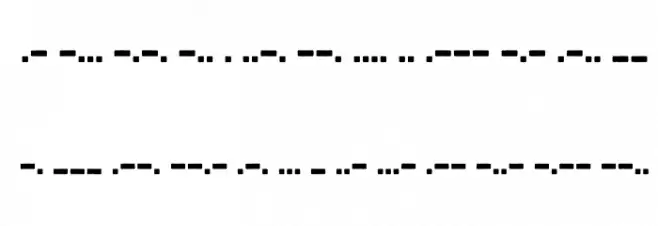 Bootcamp Morsecode Schriftart Kleinbuchstaben