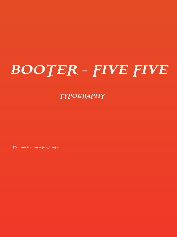 Booter - Five Five Poster