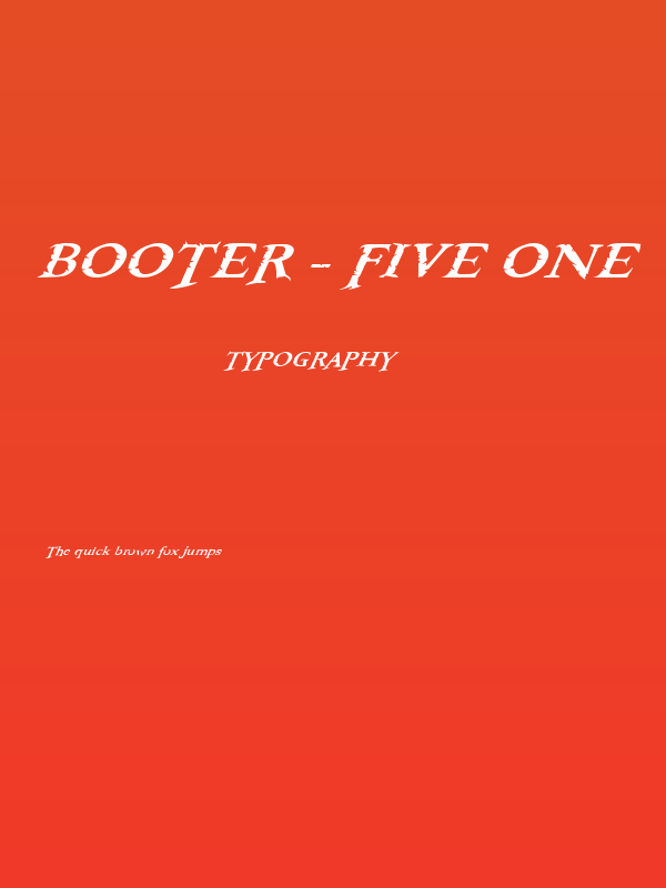 Booter - Five One Poster