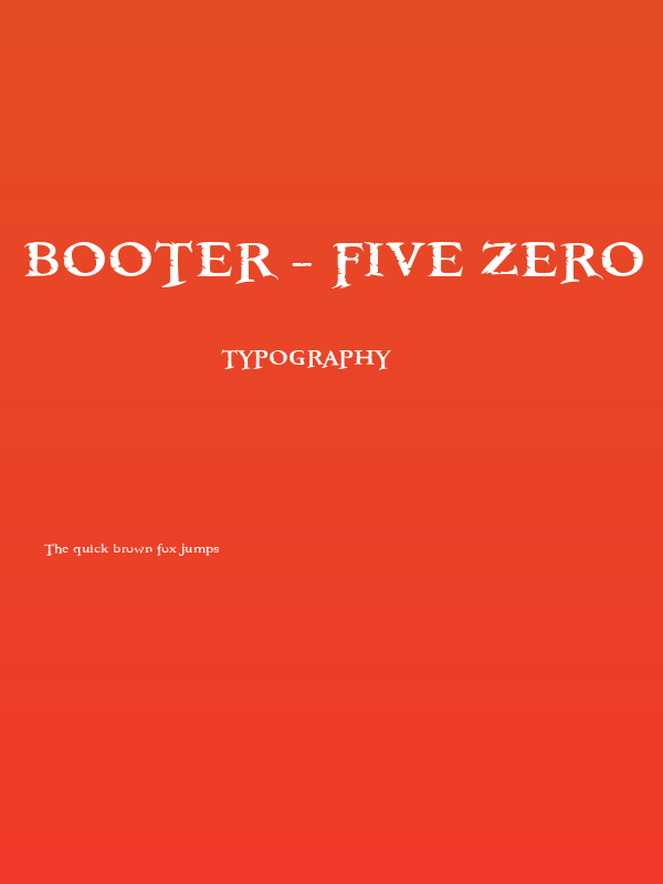 Booter - Five Zero Poster