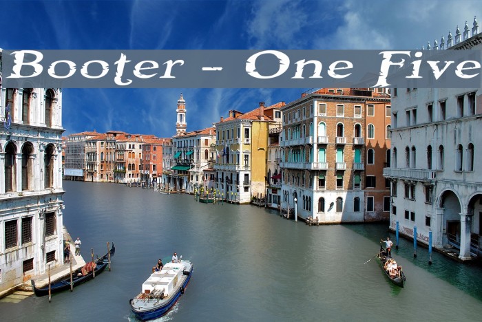 Booter - One Five Font examples