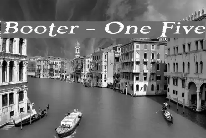 Booter - One Five Font examples