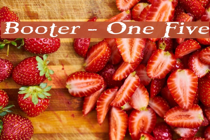 Booter - One Five Font examples