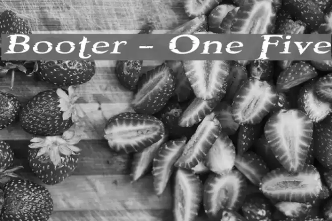 Booter - One Five Font examples