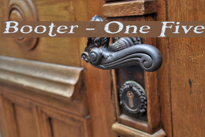 Booter - One Five Font examples