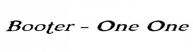 Booter - One One  baixar fontes gratis
