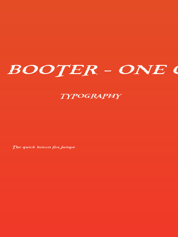 Booter - One One Poster