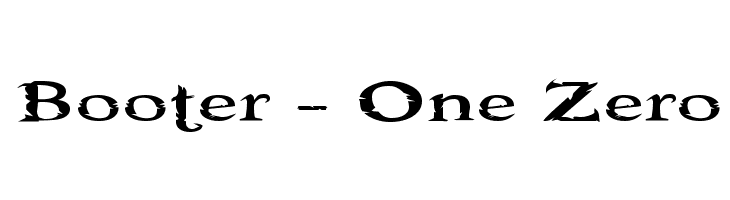 Booter - One Zero Font