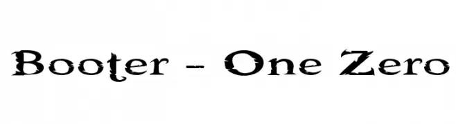 Booter - One Zero  baixar fontes gratis