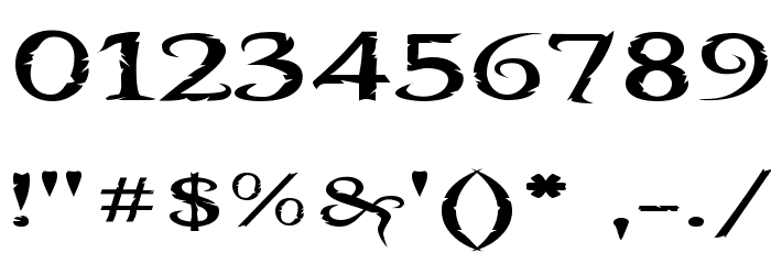 Booter - One Zero Font OTHER CHARS